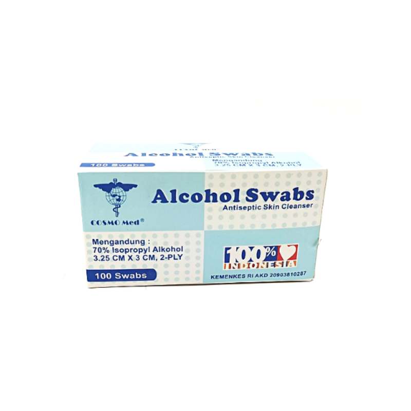 COSMOMED ALKOHOL SWAB BIRU 100 PCS