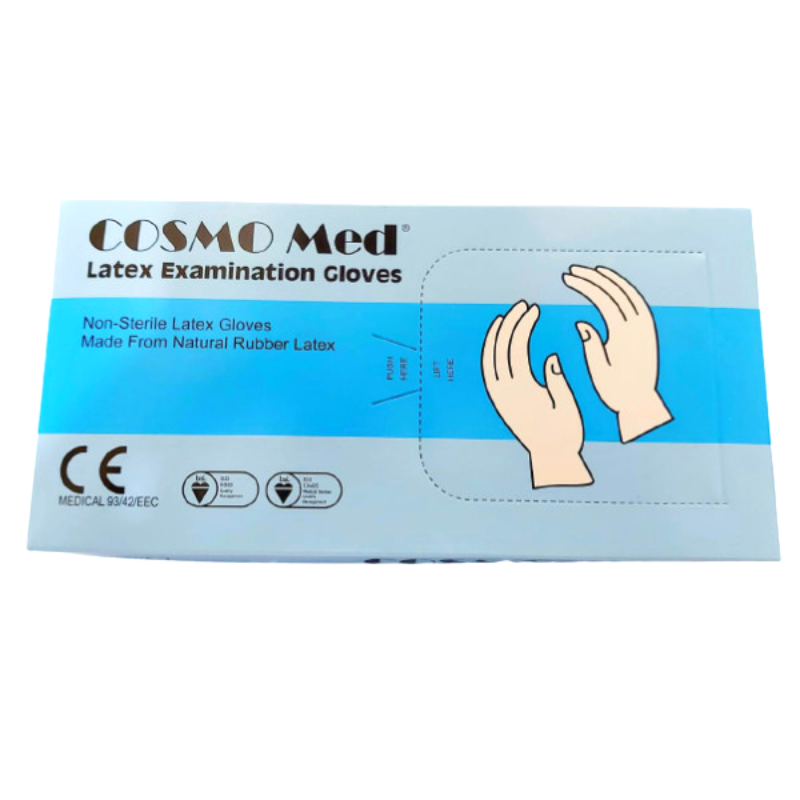 COSMOMED NON STERIL LATEX EXAMINATION GLOVE