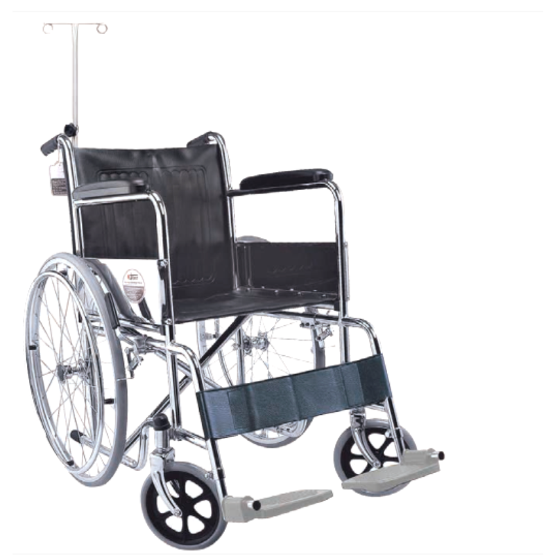 VIKACARE WHEELCHAIR SS WITH IV POLE